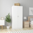 vidaXL Garderobe hvit 80x52x180 cm sponplate