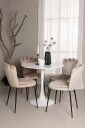 Venture Home   Spisegruppe Hamden med 4 stk stoler Limhamn   Beige
