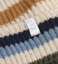 Minymo Striped Knit Hat   Khaki green   48