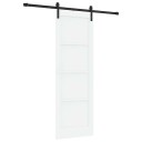 vidaXL skyvedør med hardware sett hvit 73,5x211 cm solid furutre