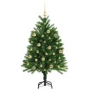  Juletre med 150 LED med stativ grønn 120 cm PE