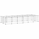 Vidaxl Dyrebur 28 Paneler Med Dør Svart 35X35 cm Stål