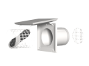 Fresh TL100DE Veggventildel innvendig del Ventilasjon