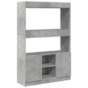  Highboard betonggrå 92x33x140 cm konstruert tre
