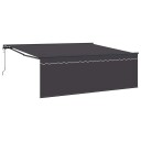  Innvendbar Markise Grå 400 × 300 cm Aluminium stoff