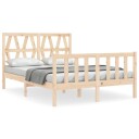 vidaXL Sengeramme med hodegavl 140x200 cm heltre