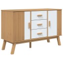  Skjenk OLDEN hvit og brun 114x43x73,5 cm heltre furu 8721012133709