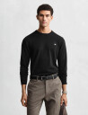 GANT Classic Cotton C-Neck - Black - L