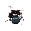 Dimavery Ds-200 Drum-Set. Wine Rød