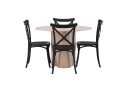 Venture Home Olivia Matgruppe 110 cm Rund med 4 Crosett Stoler Whitewash