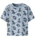 Name It T skjorte NmmWalther Blue Fog/Dino Skøyter Name It 6 år 116 T skjorte Blå