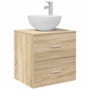  Vegghengt servant med skap Sonoma eik 49,5 x 35 x 63 cm