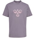 Hummel T Skjorte   2 pack   HmlJR   Grå Ridge/Pale Lilac   Hummel   5 6 år (110 116)   T skjorte Beige Lilla Rosa