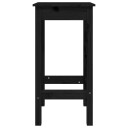 vidaXL Barstoler 2 stk svart 40x40x78 cm heltre furu