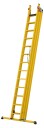 W.steps WFG-T8 Forlengelsesstige glassfiber, 3-delt 13+13+13 trinn, Stiger & stillaser
