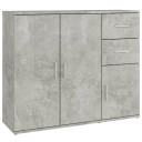 vidaXL Skjenk betonggrå 91x29,5x75 cm konstruert tre