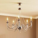 Domiluce Retro lysekrone 5 lyskilder 75 cm krom