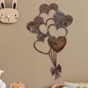 Dekorativt veggtilbehør i metall Wallxpert Rusty Heart 35 x 21 cm  