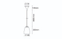 Sg Armaturen SG Bell Mini Takpendel Sort/gull 5W