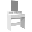  Sminkebord med speil hvit 80x41x144,5 cm 8721102815935