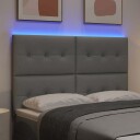  LED Hodegavelys Grå 80 cm Stoff