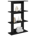 vidaXL Vegghylle Veggmontert Svart eik 56 x 20 x 90 cm Konstruert tre