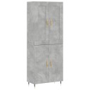  Highboard betonggrå 69,5x34x180 cm konstruert tre