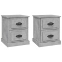 vidaXL Nattbord 2 stk betonggrå 39x39x47,5 cm konstruert tre