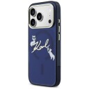 Karl Lagerfeld MagSafe Mobildeksel til iPhone 17 Pro, Choupettes Karl Script Logo - Blå