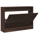  Skoskap brun eik 80x21x57 cm konstruert tre 8721012381520