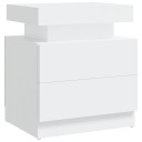 vidaXL Nattbord hvit 45x35x52 cm sponplate