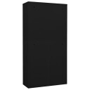 vidaXL Kontorskap svart 90x40x180 cm stål