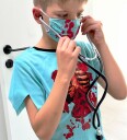 Smiffys Kostymer Zombie Surgeon Blå Smiffys 7-9 år (122-134) Kostymer 44032-NC