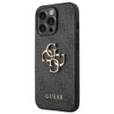 Guess Mobildeksel iPhone 14 Pro med Stor Metallogo - Grå