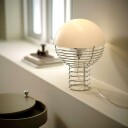 Verpan Wire Bordlampe Ø30 Krom/ Hvit