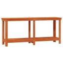  Arbeidsbenk Med Hylle Voksbrun 180x50x80cm Massiv Furu