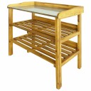 vidaXL Plantebenk med 2 hyller heltre akasie og sink