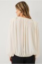 Ellos Collection   Bluse med rynkedetaljer   Hvit