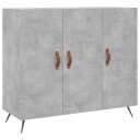 vidaXL Skjenk betonggrå 90x34x80 cm konstruert tre