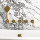 Hassel & Teudt HBR704 S05 Badekar /Dusjsett Med 15cm Tut Polert Messing Naturfarget
