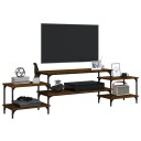 vidaXL TV-benk brun eik 197x35x52 cm konstruert tre