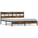  Sengeramme i metall uten madrass røkt eik 193x203 cm 8721158367679