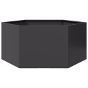 Plantekasse svart sekskantet 104x90x45 cm stål