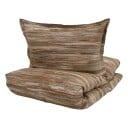 Turiform sengetøy - 140x220 cm - Yara Rustbrun - 100% bomullssateng sengesett - Mønstret sengetøy