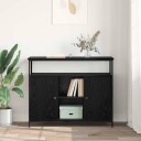 Serviesskap Svart Eik 100 x 35 x 80 cm Konstruert tre