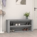 vidaXL Skohylle betonggr? 100x35x45 cm konstruert tre