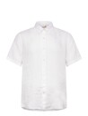 Timberland Mill Brook Linen Short Sleeve Shirt White   White   XXL