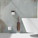 Scandtap Steel Style Toalettrullholder med Hylle Champagne