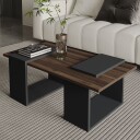 Matris Sofabord 90x37x46,6 cm - Valnøtt og antrasitt