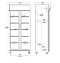 Scandomestic SD 881 BHE Vitrine Kjøleskap Svart med Lås og LED-belysning